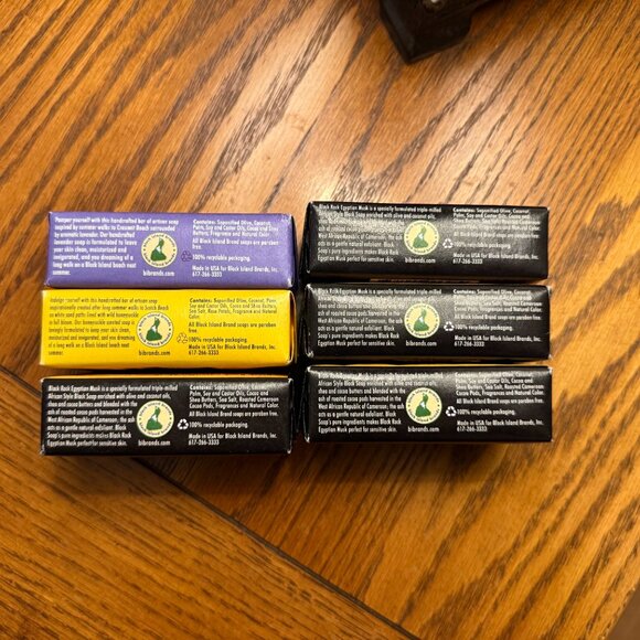 Lot 6 Bars Block Island Bar Soap USA 4.5 oz Lavender Musk Honeysuckle & Dish - Picture 8 of 12